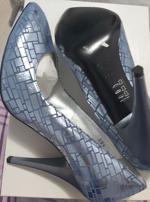 Pantofi piele, noi, 39,5