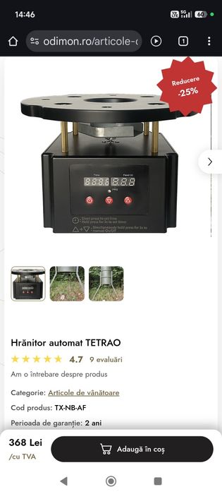 Hrănitoare automată TETRAO – profesională