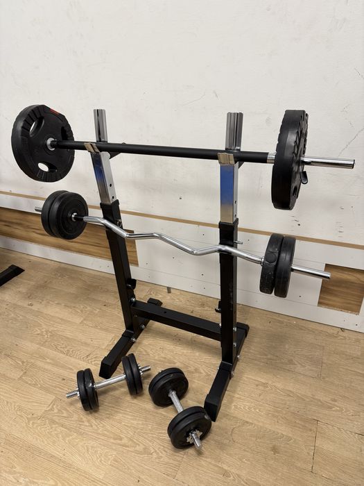 Pachet Sala haltera, Bara z, Gantere Reglabile  Greutate totala 32 kg