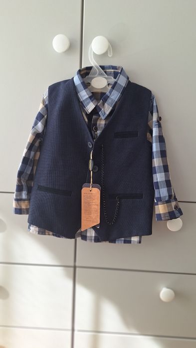 Set sacou camasa vesta copii marimea 86