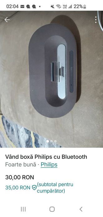 Boxă Philips cu Bluetooth.