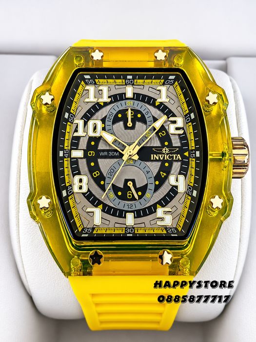 INVICTA Cyclone Yellow/Gold 49 mm, Инвикта нов мъжки часовник