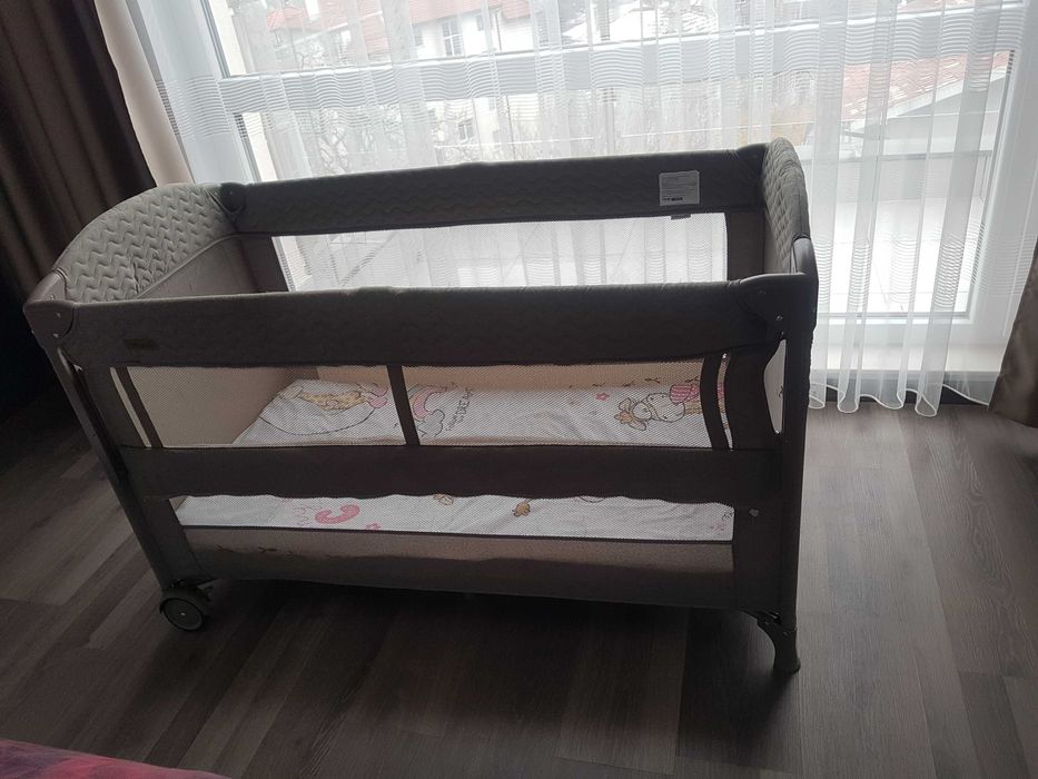 Кошара с падаща страна Chipolino - Мерида, цвят Пясък+матрак+протектор