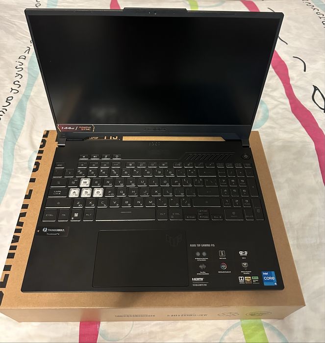 Лаптоп ASUS TUF F15, RTX 3050, i5 12500H, 16GB Ram