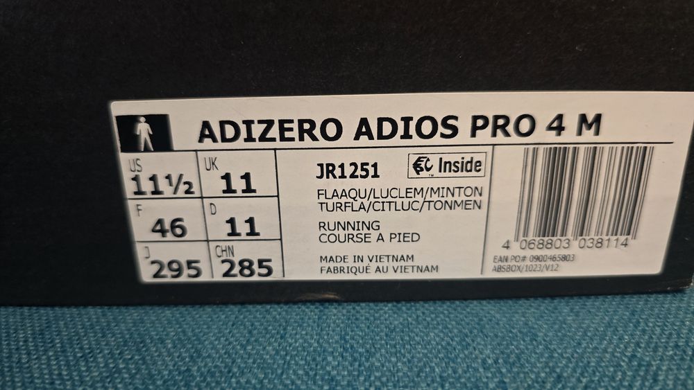 Adidas Adizero Adios Pro 4, masura 46 (28.5cm)