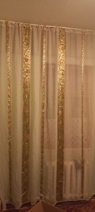 Срочно продам шторы-5м тюль