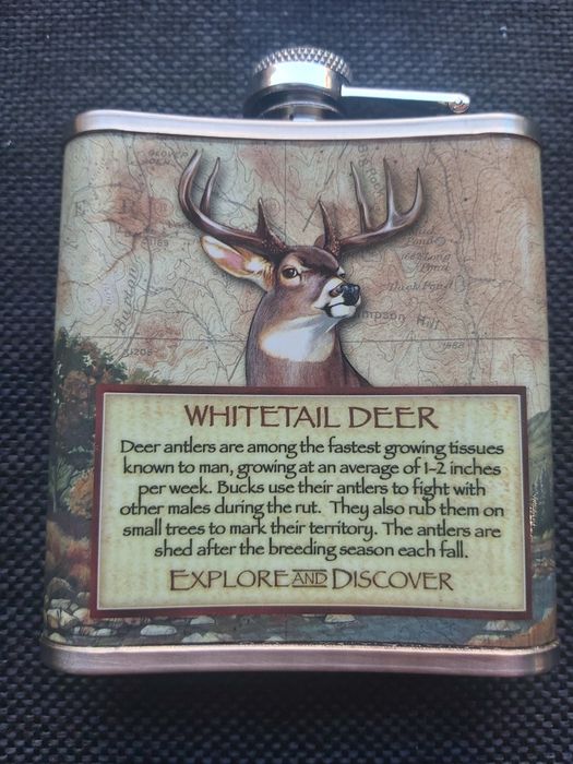 Красиво изрисувана манерка за алкохол AMERICAN EXPEDITION, 7oz /207ml