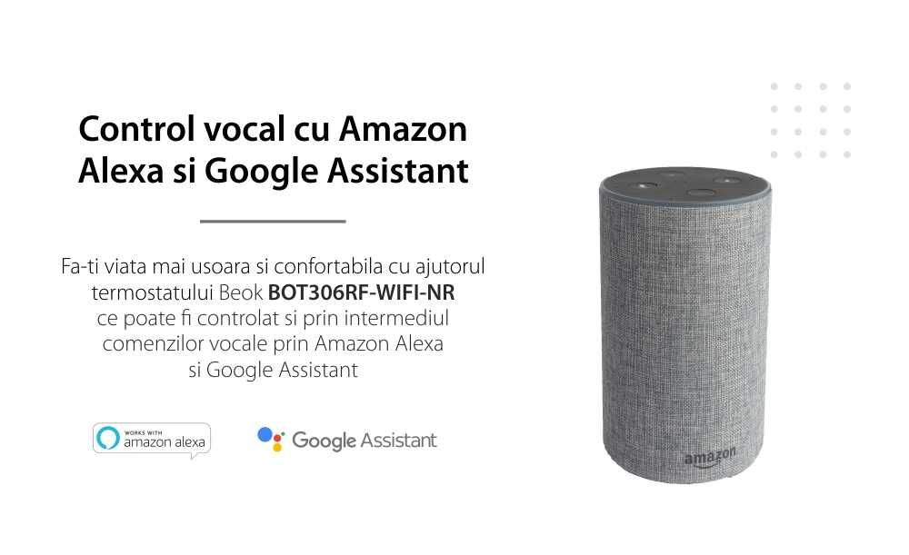 Termostat smart BEOK BOT306RF-WiFi-NR incalzire pardoseala