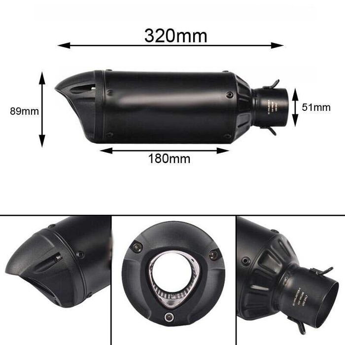 Спортно гърне за пистов мотор sc project 36-51mm универсално за пистов