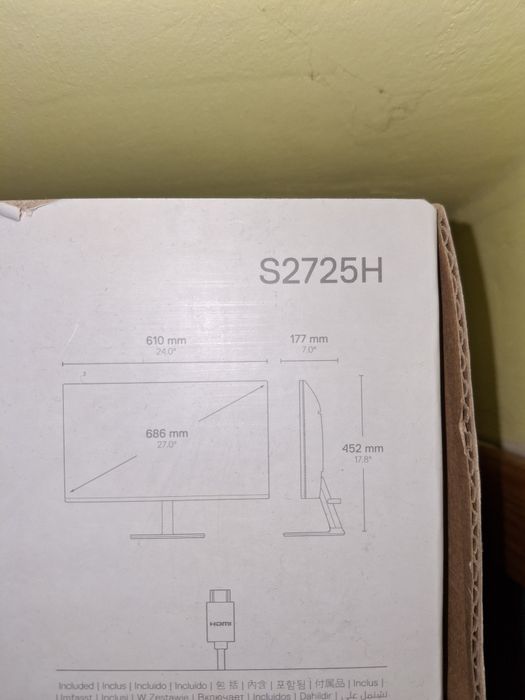 Monitor led 27" Dell,  DEFECT