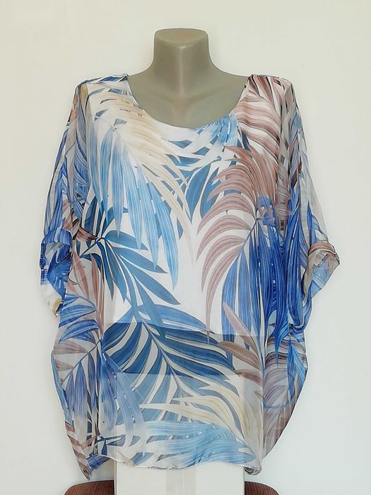 Ефирна дамска туника в синьо