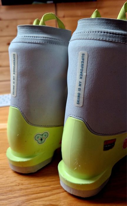 Clapari ski Fischer TWO, marime 29-mondo 18.5, copii, galben/gri