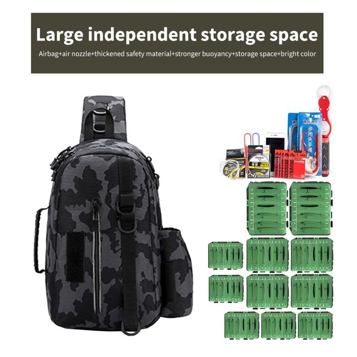 мъжка чанта за спининг Daiwа джобове за риболовни принадлежности