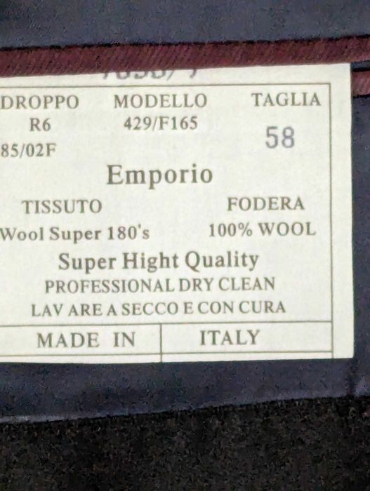 3бр. официални костюми Emporio collezione made in Italy, нови