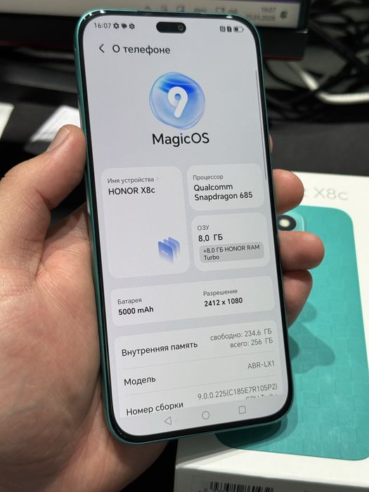 Honor 8c 256gb ozu 8
