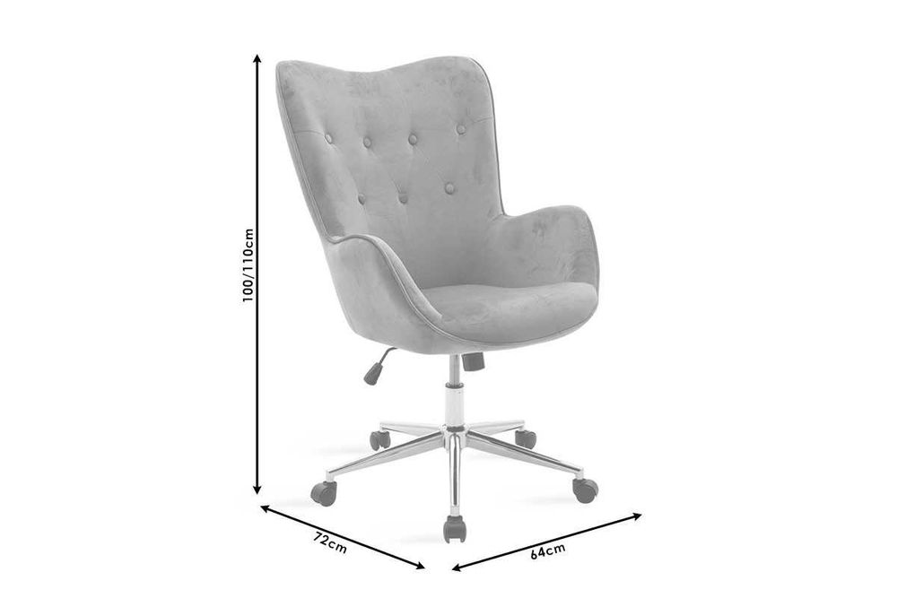 Офис стол Puzzle-home Kido, 3 цвята, Кадифе, 64х72х100см, ПРОМО!