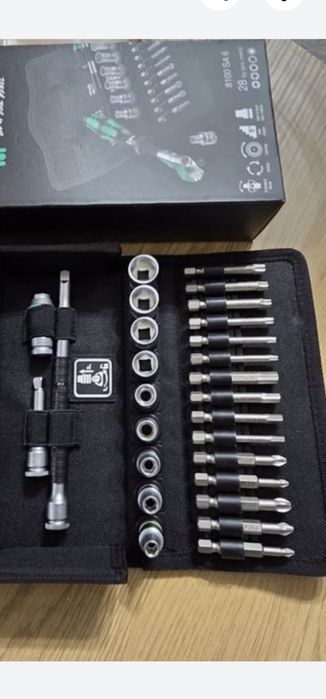 Set clichet cu tubulare si biti WERA 8100 SA 6