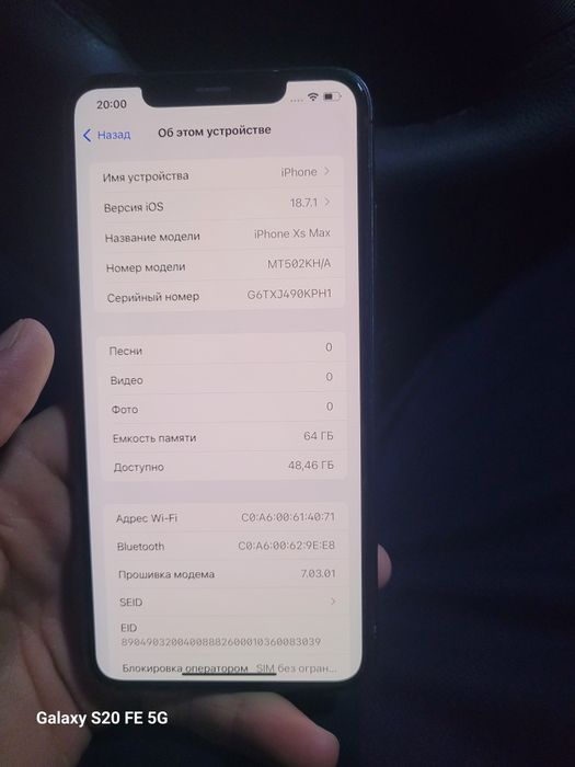 Iphone xs max 64gb