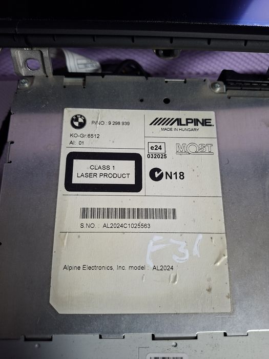 Kit Display Ecran Navigație Mică BMW Seria 3 F30 F31 F34 Seria 1 F20 F21 Original Cod 9298939 Cod 9281687