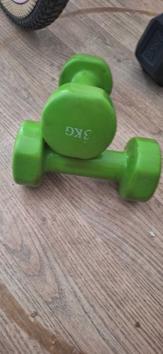 Gantera hexagonala 15kg Sportmann + 1 gantera 3 kg cadou