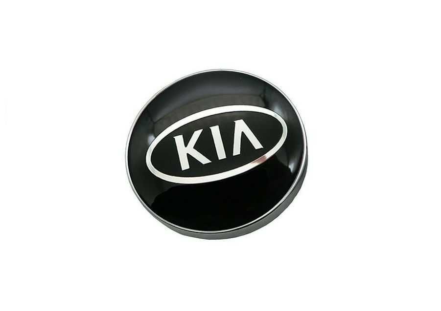 Комплект 4 броя централни капачки за джанти KIA 58 мм Черен цвят