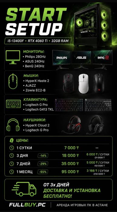 Аренда Игровых компьютеров