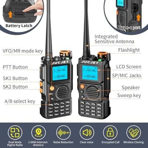 2 бр Уоки Токи 999 Канала 2600mAh Двоен Обхват Двулентова Радиостанция