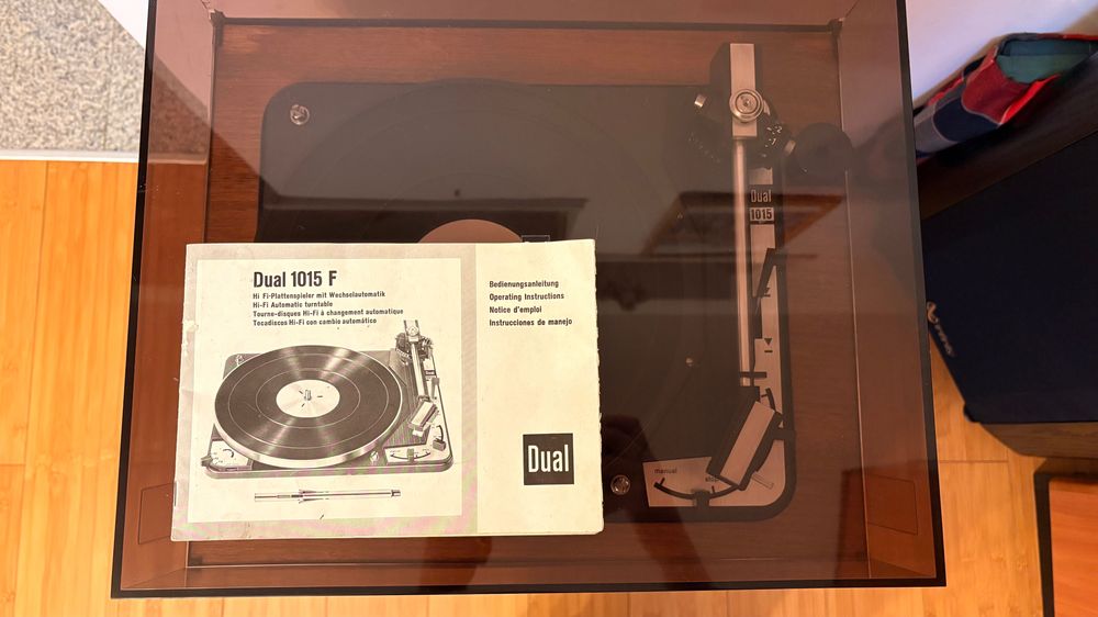 pickup, pick-up Dual 1015, cu preamplificator, daza shure m71