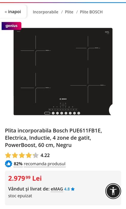 Plita inducţie  Bosch . Cuptor electric IKEA
