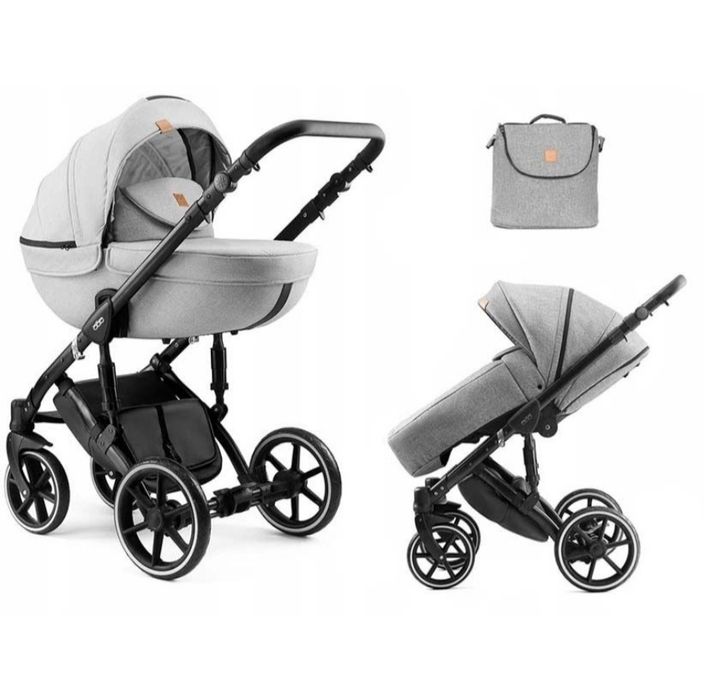 Бебешка количка 3в1  Dada paradiso  сива