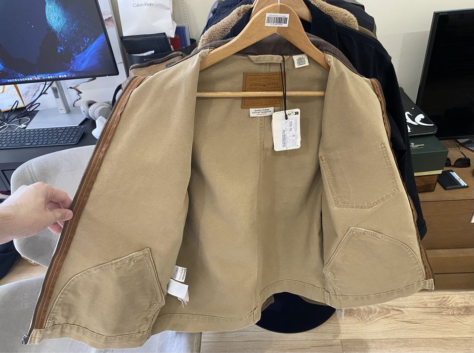 джинсовая куртка LEVIS FULL ZIP Mechanics custom Louis Vuitton /size M