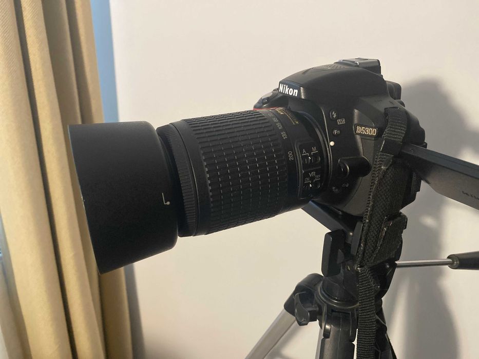 Aparat foto DSLR Nikon D5300, Obiectiv AF-P 18-55mm + AF-P 55-200mm