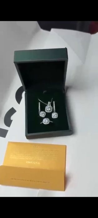 Муссанит набор ,серебро