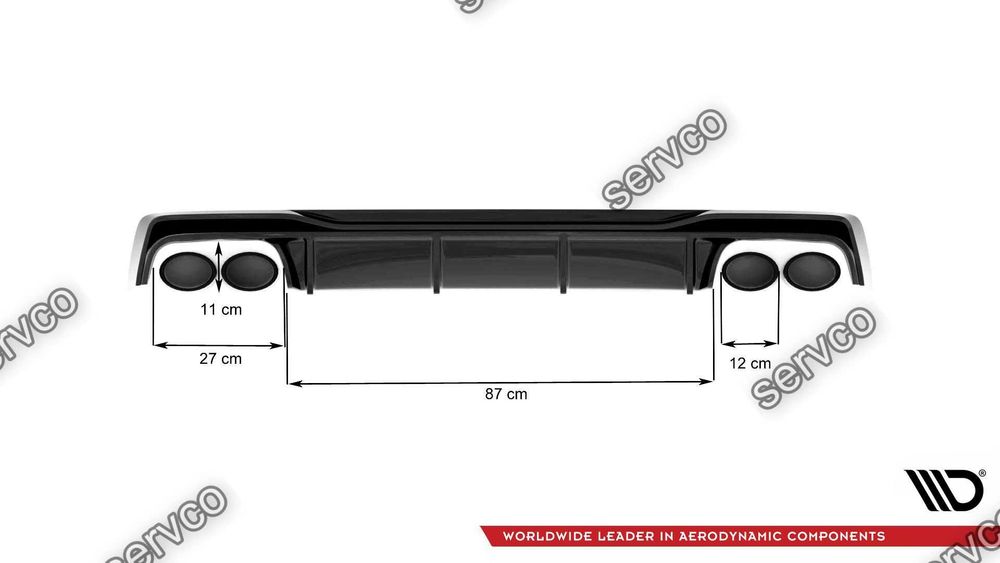 Prelungire difuzor bara spate Audi A6 C8 SLINE S6 C8 2018- v9 Maxton