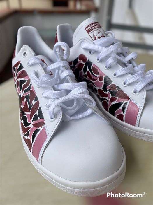 Adidas обувки Stan Smith ръчно рисувани