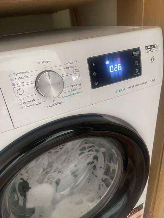 Masina de spalat rufe WHIRLPOOL FFB 8258 WV EE, Steam, 6th Sense, 8 kg, 1200rpm, Clasa B, alb