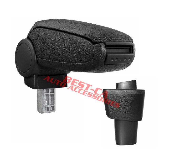 Текстилен черен подлакътник подходящ за Hyundai i10 Mk2 (2013-2019)