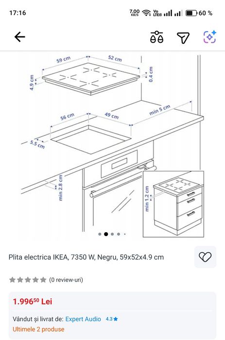 Plita electrica bucatarie inductie nou