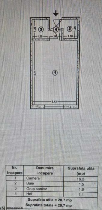 Prima închiriere | Studio nou | 3–4 min metrou 1 Decembrie | ANAF
