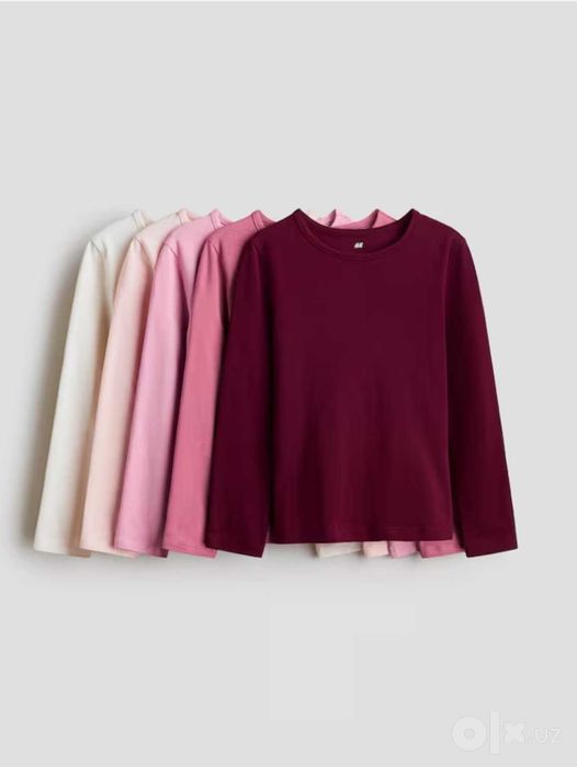 Лонгсливы девочки. H&M Англия.  8-10 лет 380 000