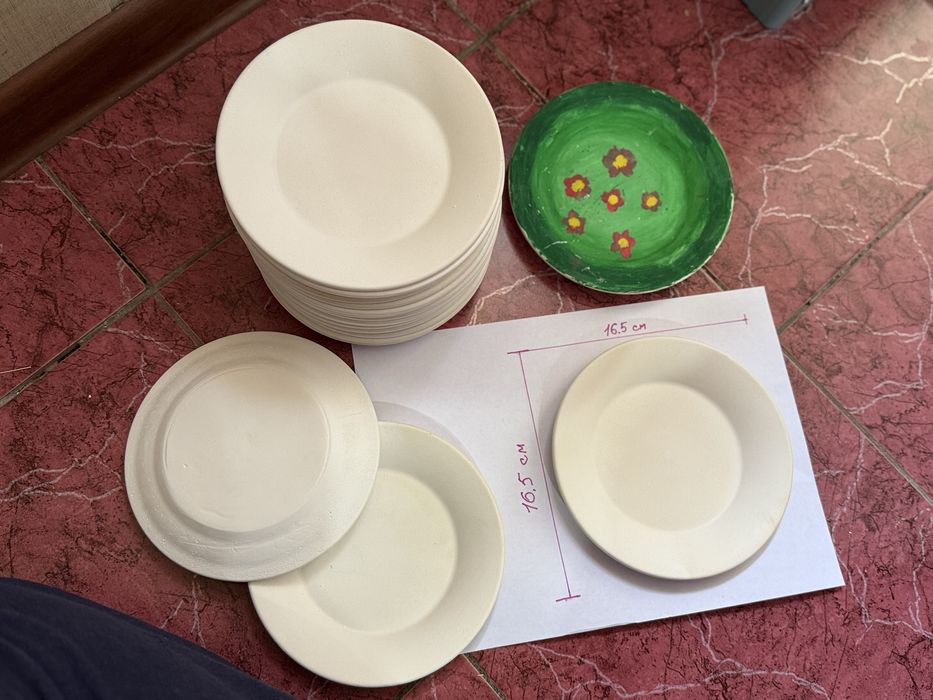 Гипсовые тарелки для рисования для детей и на праздник