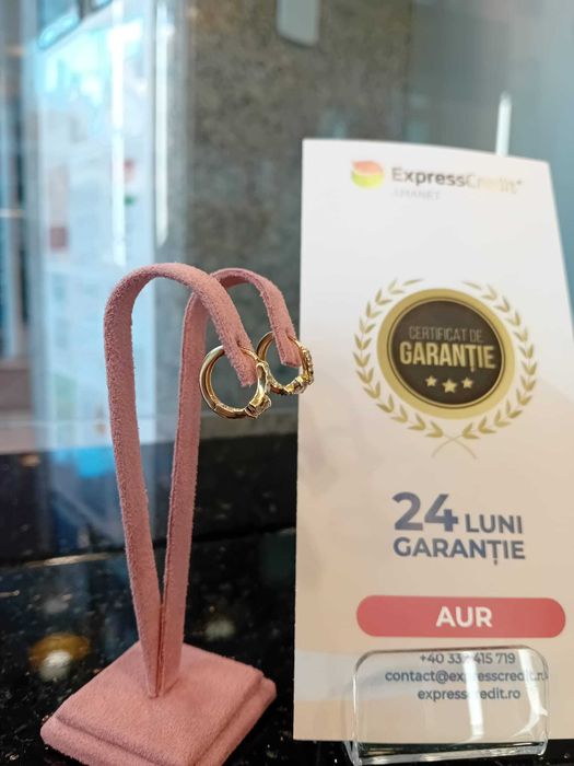 Cercei aur 14k 2.28g (Iulius Mall)(B-279) Garantie 2 ani!