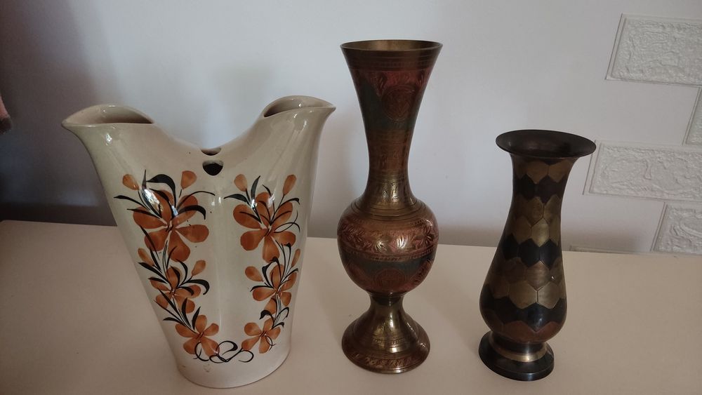 Вазы ручной работы. Индия, СССР