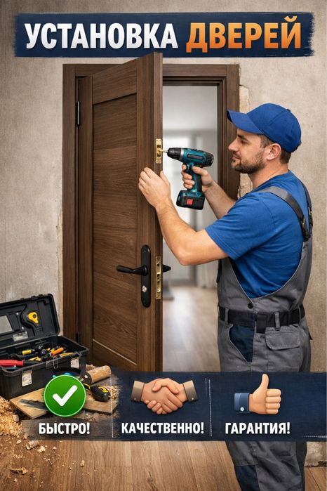 Установка межкомнатных и входных дверей