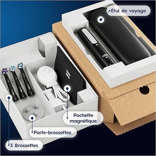 Електрическа четка за зъби Oral-B iO 4 Черна, 3 четки, 1 калъф