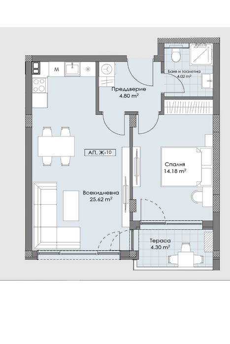 Собственик двустаен без комисиона.