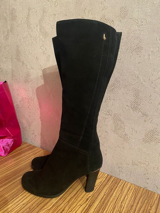 зимние замшевые сапоги