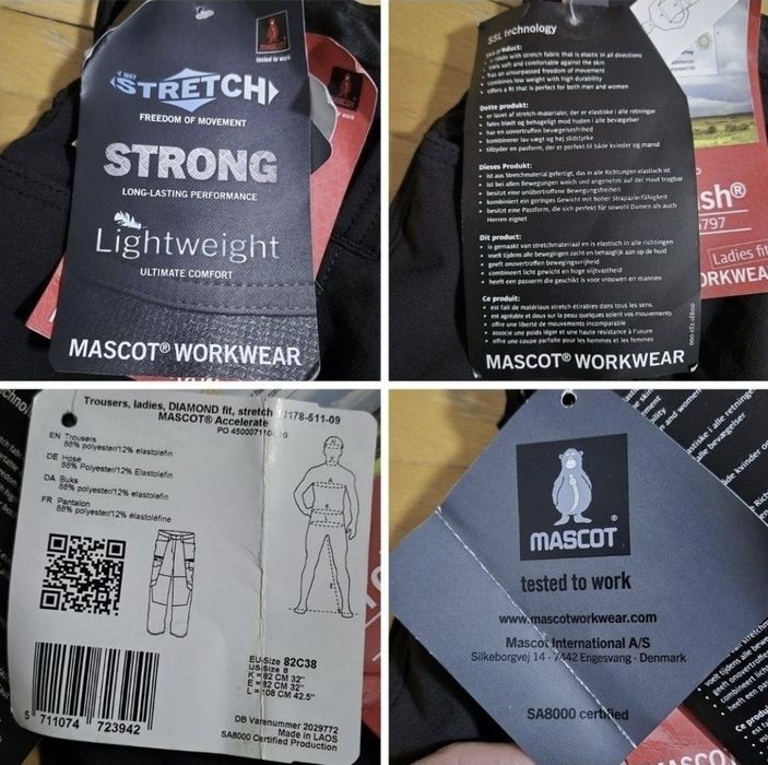 Pantaloni Lucru Lux Mascot Accelerate, 4-Way Stretch, Damă - 38