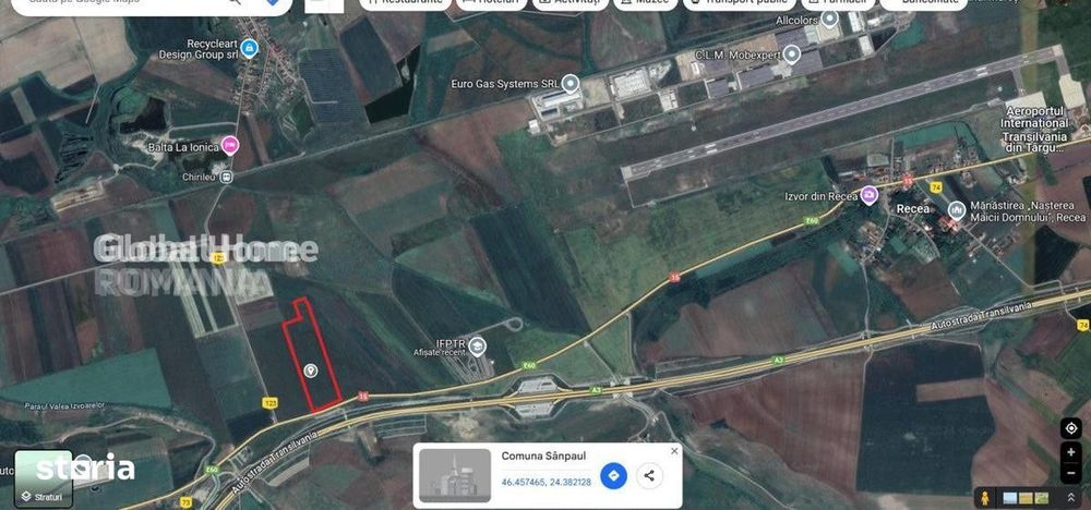 Teren 25000 MP | TG. MURES-SANPAUL | INTRAVILAN | 98 m acces DN 15 | A