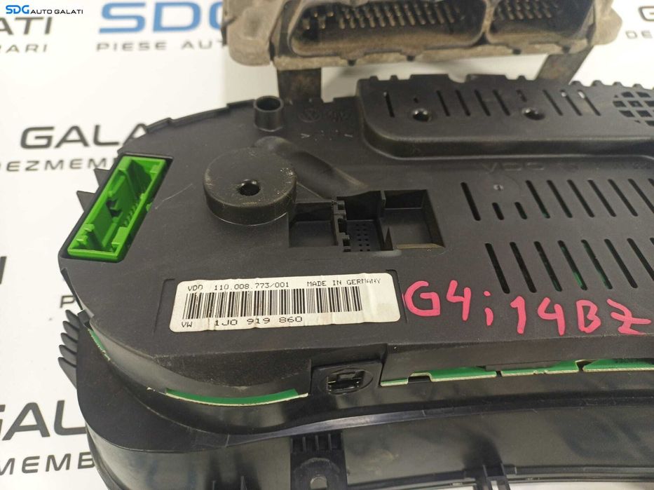 Kit Pornire ECU Calculator Motor Ceas Ceasuri Cluster Instrumente Bord Imobilizator Volkswagen Golf 4 1.4 16V Benzina 1998 - 2005 Cod 036906014AB 1J0919860 [L1198] [L1199]